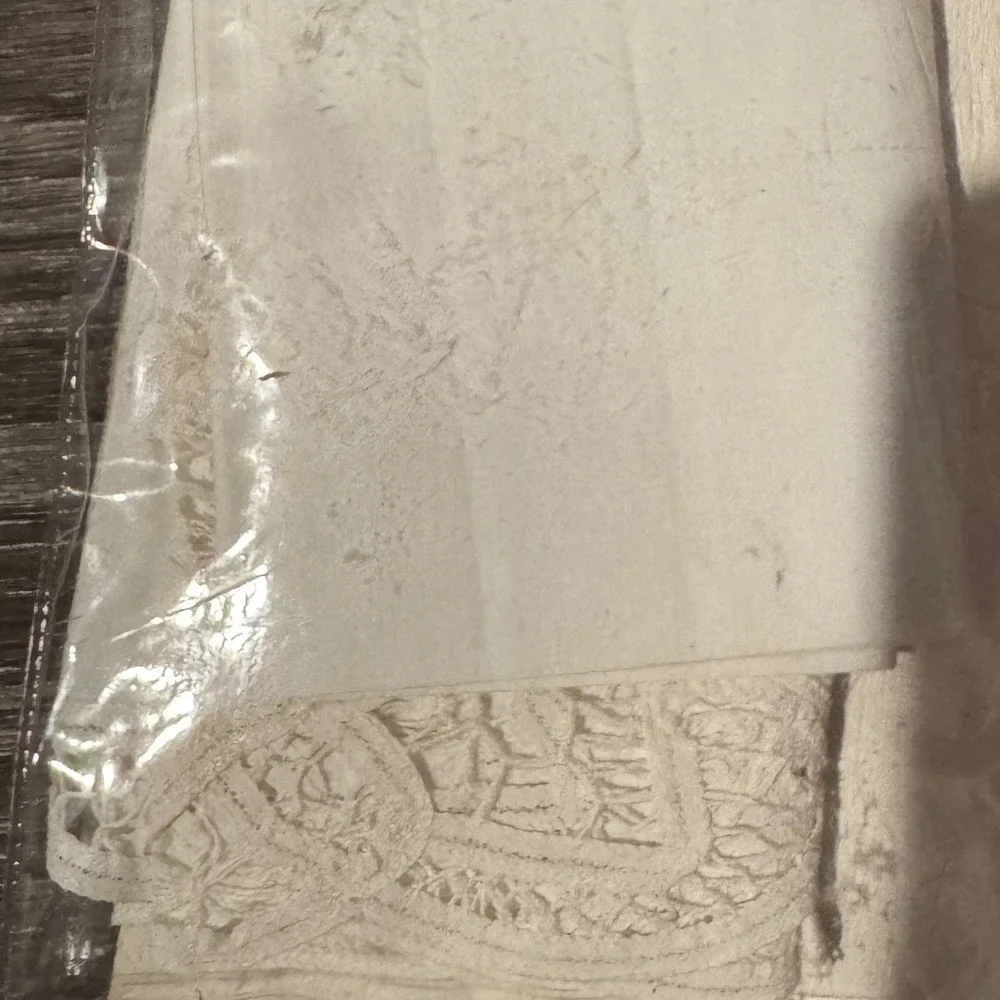 White Battenburg Lace Window Valance 100% Cotton 60x12 Vintage Style Rod Pocket